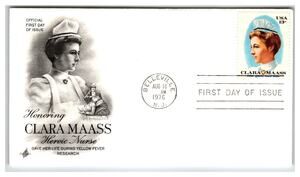 Scott #1693 Clara Maass Heroic Nurse 1976 First Day Cover FDC Artcraft